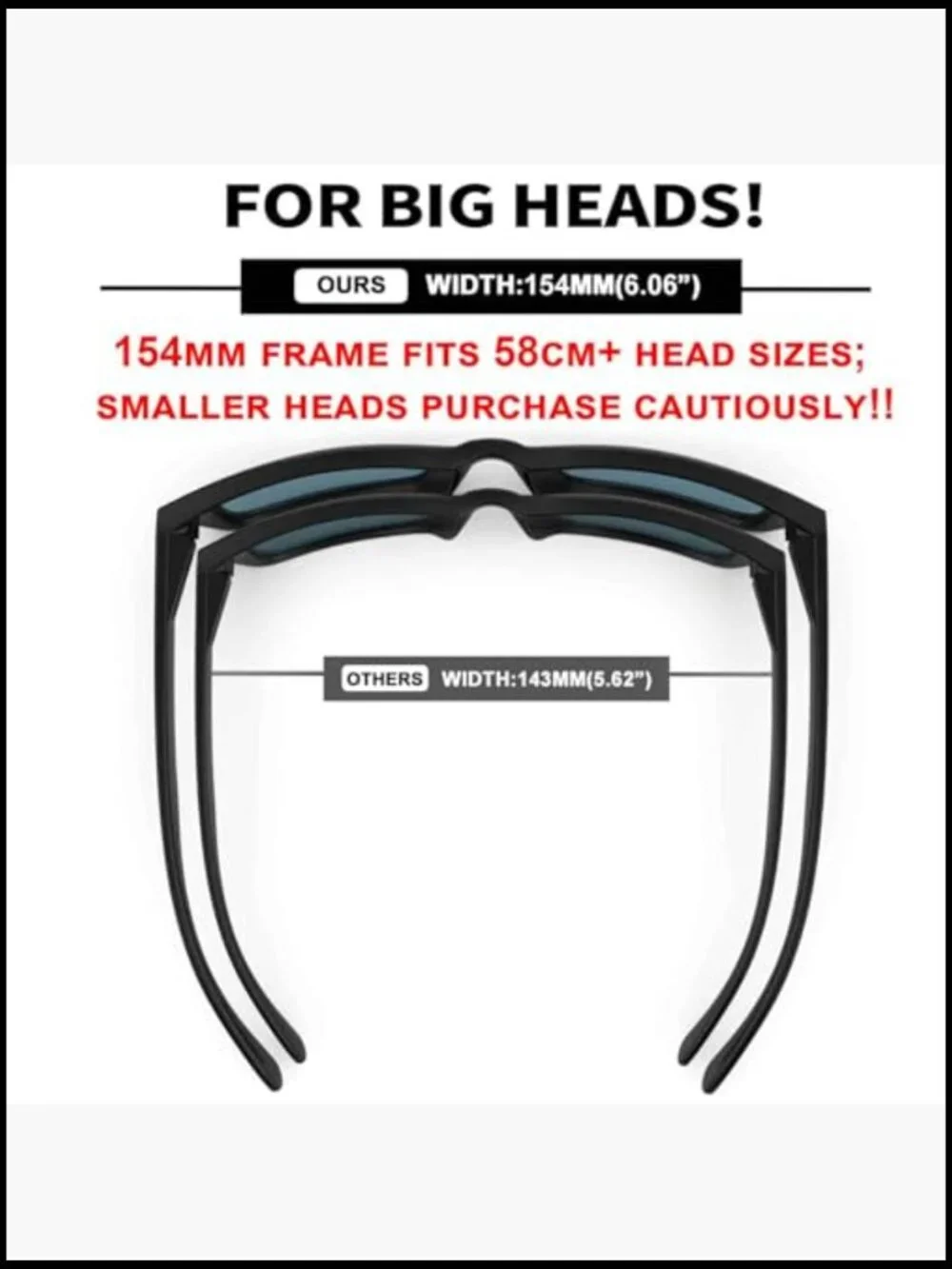 TR90 Photochromic Sunglasses for Big Wide Heads Men XXL Size